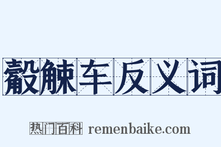 觳觫车反义词是什么意思的图片